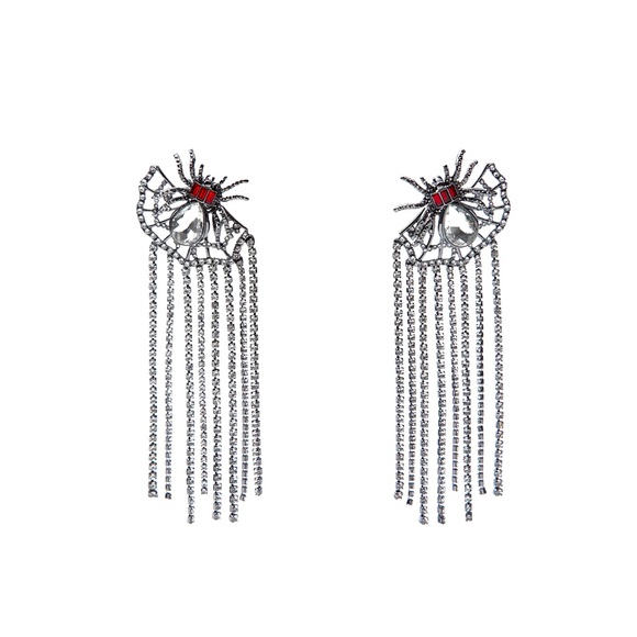 Zara Jewelry - Zara limited edition rhinestones spider earrings you cannot miss